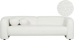 LEIREN - Driezitsbank - Wit - Bouclé