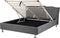 METZ - Bed met opbergruimte - Donkergrijs - 160 x 200 cm - Fluweel