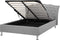 METZ - Bed met opbergruimte - Grijs - 140 x 200 cm - Polyester