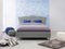 METZ - Bed met opbergruimte - Grijs - 160 x 200 cm - Polyester