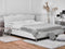 METZ - Bed met opbergruimte - Wit - 160 x 200 cm - Kunstleer