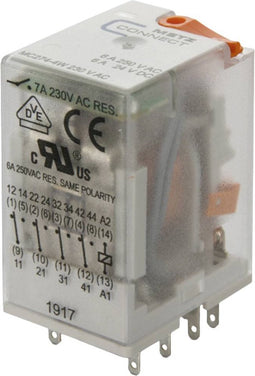 Metz Connect 110017051407 Steekrelais 230 V/AC 7 A 4x wisselcontact 1 stuk(s)