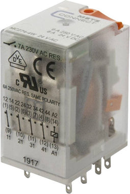 Metz Connect 110017101407 Steekrelais 24 V/AC 7 A 4x wisselcontact 1 stuk(s)