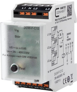Metz Connect 11027170 Bewakingsrelais 230 V/AC (max) 2x wisselcontact 1 stuk(s)