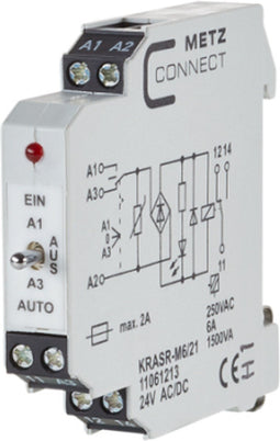 Metz Connect 11061213 Koppelelement 24, 24 V/AC, V/DC (max) 1x wisselcontact 1 stuk(s)