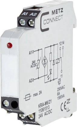 Metz Connect 11061513 Koppelelement 24, 24 V/AC, V/DC (max) 1x wisselcontact 1 stuk(s)