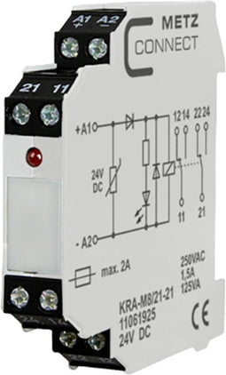 Metz Connect 11061925 Koppelelement 24 V/DC (max) 2x wisselcontact 1 stuk(s)