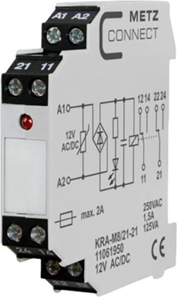 Metz Connect 11061950 Koppelelement 12, 12 V/AC, V/DC (max) 2x wisselcontact 1 stuk(s)