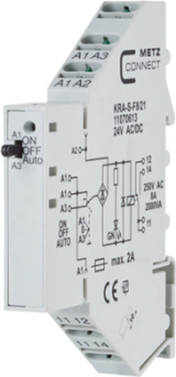 Metz Connect 11070613 Koppelelement 24, 24 V/AC, V/DC (max) 1x wisselcontact 1 stuk(s)