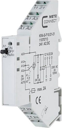 Metz Connect 11070713 Koppelelement 24, 24 V/AC, V/DC (max) 2x wisselcontact 1 stuk(s)