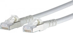 Metz Connect 1308452088-E RJ45 Netwerkkabel, patchkabel CAT 6A S/FTP 2.00 m Wit Snagless 1 stuk(s)