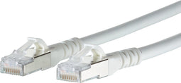 Metz Connect 1308453088-E RJ45 Netwerkkabel, patchkabel CAT 6A S/FTP 3.00 m Wit Snagless 1 stuk(s)