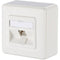 Metz Connect 130B12D10002-E Netwerkdoos Opbouw (op muur) CAT 6A 1 poort Zuiver wit