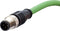 Metz Connect 142M1D10020 M12 Netwerkkabel, patchkabel CAT 5e SF/FTP 2.00 m Groen PUR-mantel, Zuurbestendig, Ozonbestend