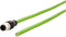 Metz Connect 142M1D10050 M12 Netwerkkabel, patchkabel CAT 5e SF/FTP 5.00 m Groen PUR-mantel, Zuurbestendig, Ozonbestend
