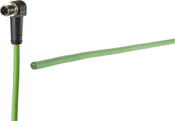 Metz Connect 142M1D90020 M12 Netwerkkabel, patchkabel CAT 5e SF/FTP 2.00 m Groen PUR-mantel, Zuurbestendig, Ozonbestend