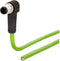 Metz Connect 142M1D90020 M12 Netwerkkabel, patchkabel CAT 5e SF/FTP 2.00 m Groen PUR-mantel, Zuurbestendig, Ozonbestend