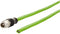Metz Connect 142M2X10050 M12 Netwerkkabel, patchkabel CAT 6A S/FTP 5.00 m Groen PUR-mantel, Zuurbestendig, Ozonbestendi