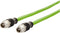 Metz Connect 142M2X11020 M12 Netwerkkabel, patchkabel CAT 6A S/FTP 2.00 m Groen PUR-mantel, Zuurbestendig, Ozonbestendi