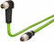 Metz Connect 142M2X1B050 M12 Netwerkkabel, patchkabel CAT 6A S/FTP 5.00 m Groen PUR-mantel, Zuurbestendig, Ozonbestendi