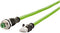 Metz Connect 142M2X25050 M12 Netwerkkabel, patchkabel CAT 6A S/FTP 5.00 m Groen PUR-mantel, Zuurbestendig, Ozonbestendi