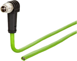 Metz Connect 142M2XA0010 M12 Netwerkkabel, patchkabel CAT 6A S/FTP 1.00 m Groen PUR-mantel, Zuurbestendig, Ozonbestendi