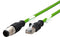 Metz Connect 142M4D15020 M12 Netwerkkabel, patchkabel CAT 5e S/UTP 2.00 m Groen PUR-mantel, Zuurbestendig, Ozonbestendi