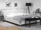 METZ - Tweepersoonsbed - Wit - 180 x 200 cm - Kunstleer