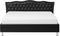 METZ - Tweepersoonsbed - Zwart - 180 x 200 cm - Kunstleer