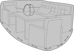 Meubelhoes (Lounge)banken - Zwart Polyester - 210x180x95cm - House Nordic