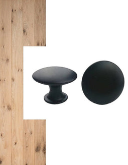 Meubelknop Kastknoppen zwart inclusief bevestigingsbout | 3cm | Meubelhandvat | Meubelknoppen | Industriële Keukengreep | Hand Grepen | Knop Robuust | Deurgreep Staal | Metaal | Strak Meubelbeslag | Kastknop | Handvat | Greep | Plat