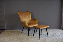 Meubelplaats By Olaf Fauteuil Molly met Voetenbank Cognac - By-Olaf - Luxe en Comfort