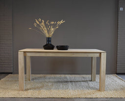 Meubelplaats Eettafel Viggo Uitschuifbaar Naturel Eikenhout 160x210 cm - Naturel