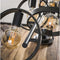 Meubelplaats Hanglamp Hover 6 lampen Charcoal - Modern Design - Verstelbare Hoogte - Sierlijke Metalen Ringen