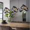 Meubelplaats Hanglamp Hover 6 lampen Charcoal - Modern Design - Verstelbare Hoogte - Sierlijke Metalen Ringen