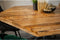 Meubelplaats Hexagon Mango Eettafel Zeshoek 130x150 cm - Massief Mangohout - Industrieel Zwart Metalen Onderstel