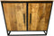 Meubelplaats mangohouten kastje Grace 2 deuren Industrieel Design 90 cm - Mangohout en Staal - Tv meubel - Halkastje - Dressoir