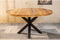 Meubelplaats Ronde Mango Eettafel Spider 110x110x77 cm - Industrieel Design - Massief Mangohout