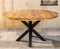 Meubelplaats Ronde Mango Eettafel Spider 115x115x77 cm - Industrieel Design - Massief Mangohout
