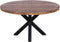 Meubelplaats Ronde Mango Eettafel Spider 115x115x77 cm - Industrieel Design - Massief Mangohout