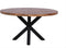 Meubelplaats Ronde Mango Eettafel Spider 115x115x77 cm - Industrieel Design - Massief Mangohout