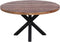 Meubelplaats Ronde Mango Eettafel Spider 120x120x77 cm - Industrieel Design - Massief Mangohout