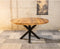 Meubelplaats Ronde Mango Eettafel Spider 140x140x77 cm - Industrieel Design - Massief Mangohout