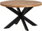 Meubelplaats Ronde Mango Eettafel Spider 140x140x77 cm - Industrieel Design - Massief Mangohout