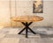 Meubelplaats Ronde Mango Eettafel Spider 150x150x77 cm - Industrieel Design - Massief Mangohout