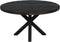Meubelplaats Ronde Zwarte Mango Eettafel Black Spider 140 cm - Industrieel Design - Massief zwart Mangohout