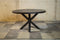 Meubelplaats Ronde Zwarte Mango Eettafel Black Spider 140 cm - Industrieel Design - Massief zwart Mangohout