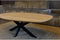 Meubelplaats Salontafel Eiken Deens Ovaal Spinpoot 130x80 cm - Onbehandeld - Spinpoot