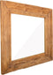 Meubelplaats Teak Spiegel 80x80 cm - Ruw Oud Teakhout - Robuust Design - Houten lijst