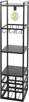 Meubelplaats Wijnreklamp Decorate Charcoal Metalen Frame - Sfeervol en Functioneel